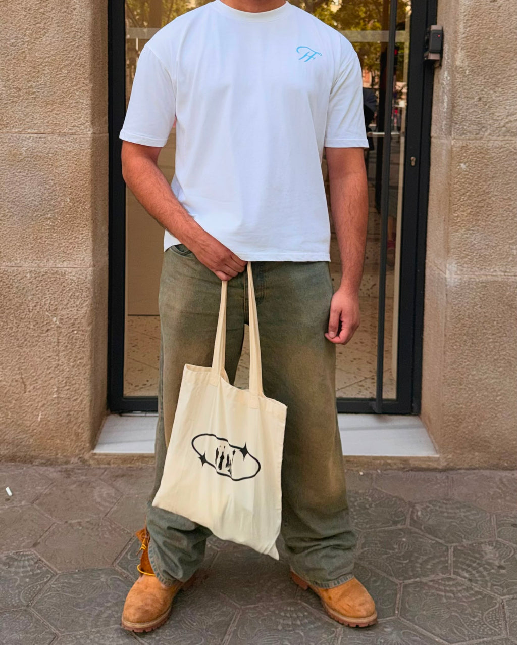 HF Oversize Tee Summer '26 Blue with Tote Bag