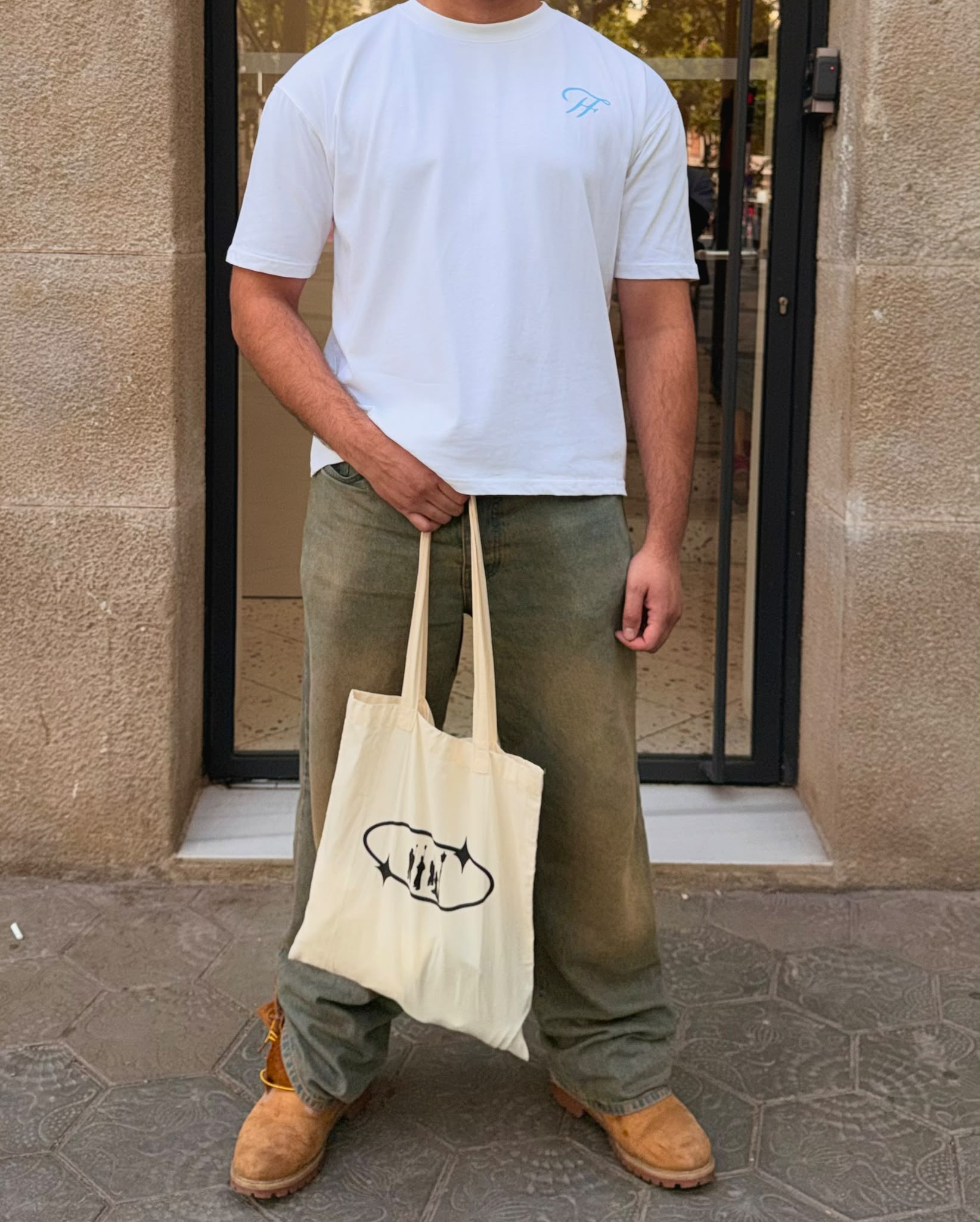HF Oversize Tee Summer '26 Blue with Tote Bag
