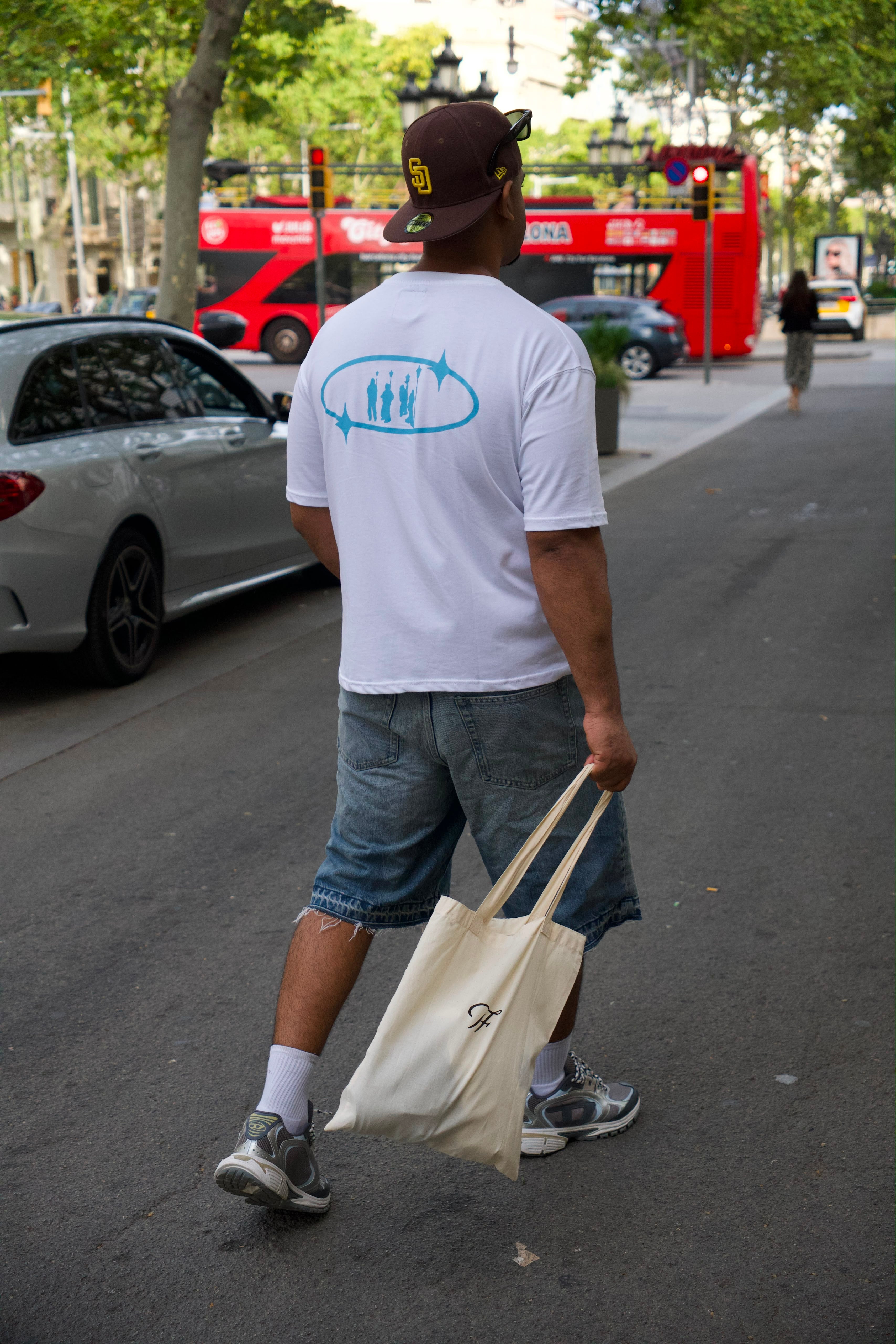 HF Oversize Tee Summer '26 Blue with Tote Bag